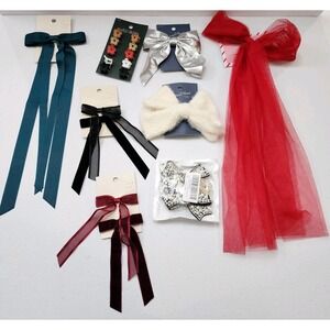 New Girls Bowties And Hair Barrettes Lot 8, A New Day, Wild Fable, And Universal